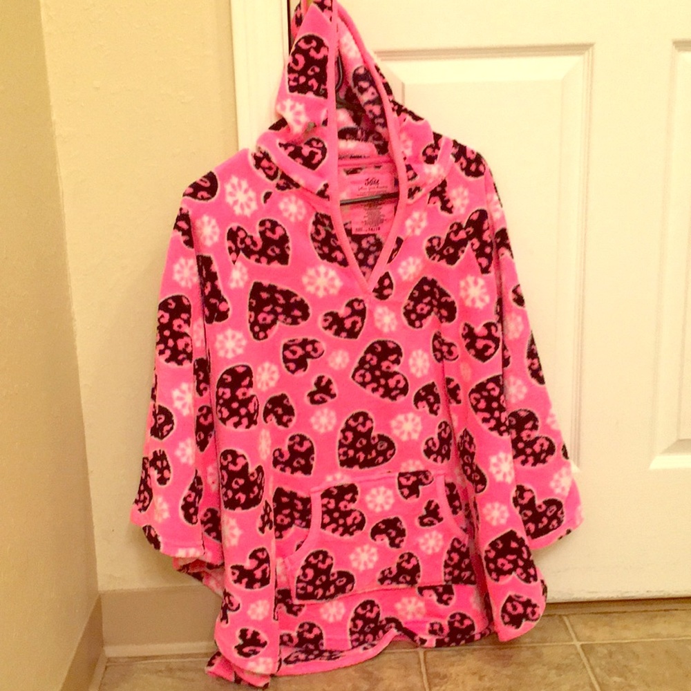 💕Justice hooded poncho, like new!. Size 16/18. 💕